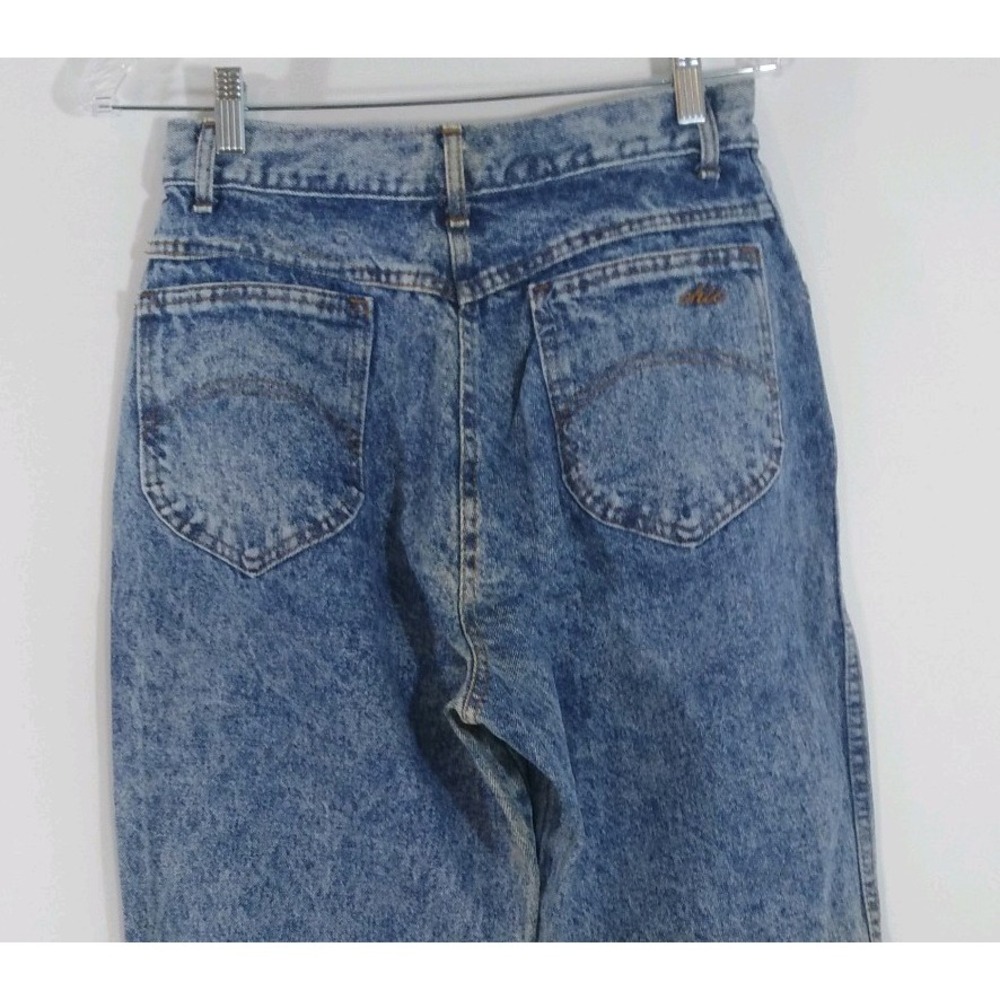 Chic Jeans Size 11 Tapered Junior's Vintage 80s High Waist Acid Wash Denim